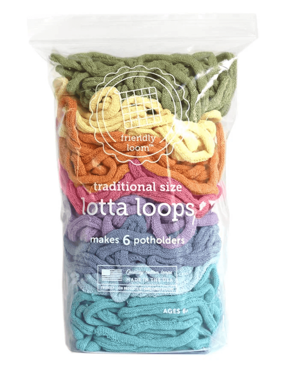 Friendly Loom Potholder Loops Botanicals Harrisville Potholder Loops - Traditional size Lotta Loops Pack