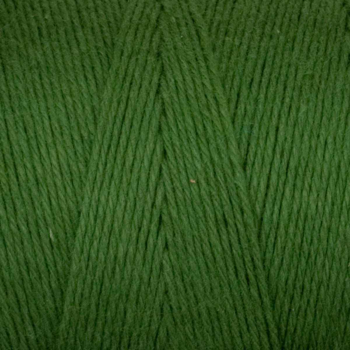 Close-up of Great Northern Weaving Cotton Carpet Warp 8/4, showing tightly wound, parallel strands of colorfast cotton fibers for rugs and weaving projects.