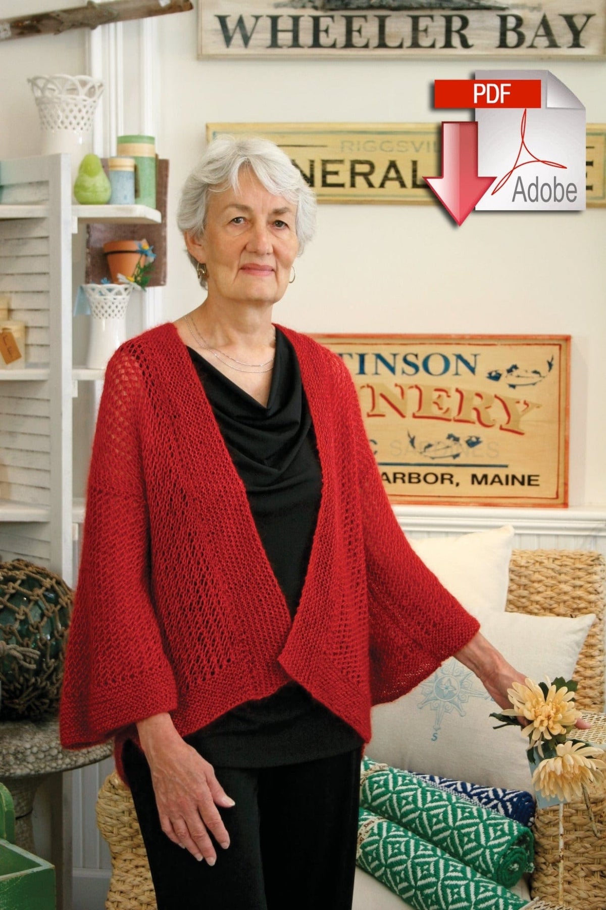 Halcyon Yarn Digital Patterns Honeycomb Kimono, download