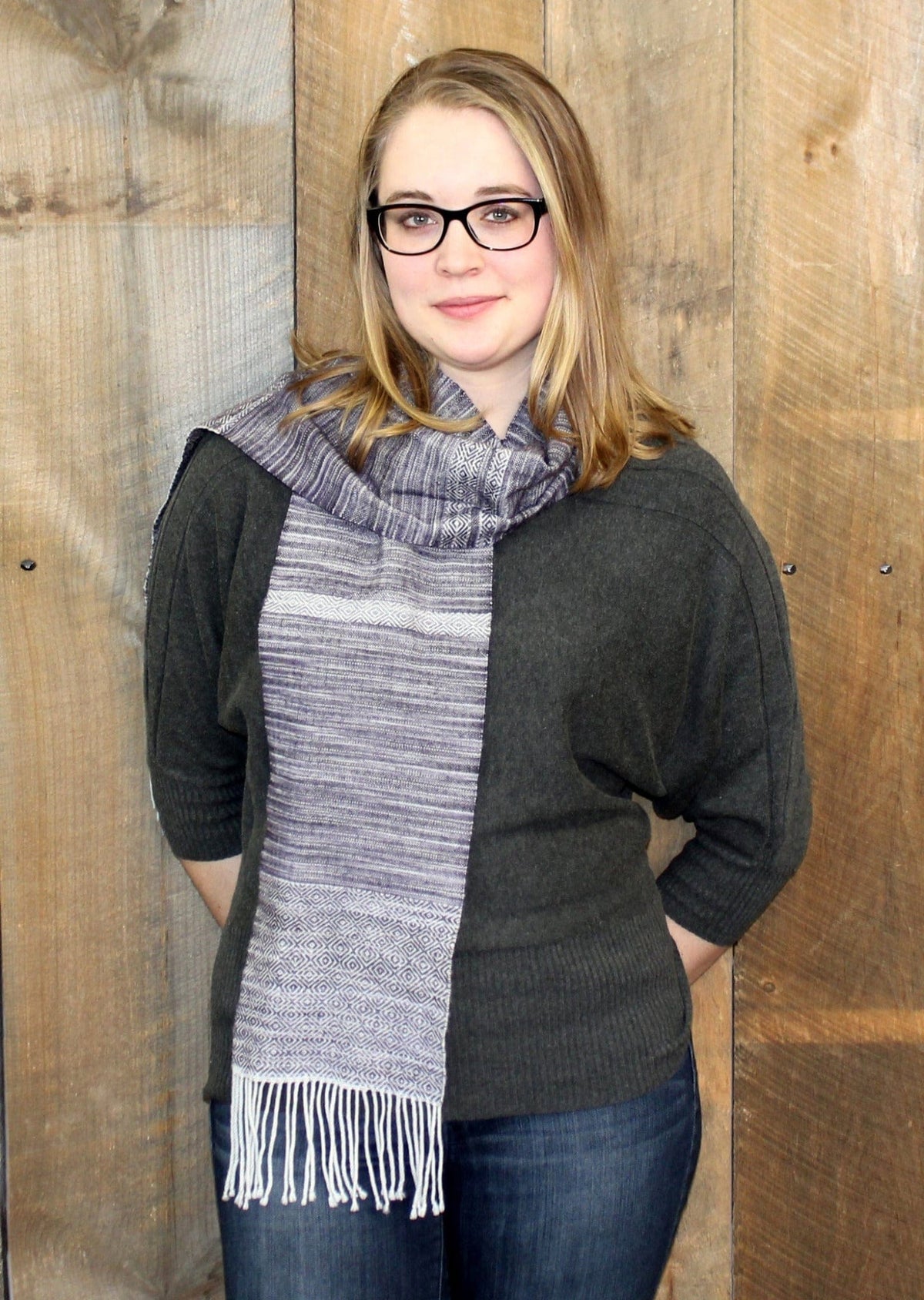 Halcyon Yarn Digital Patterns Serendipity Woven Scarf, download