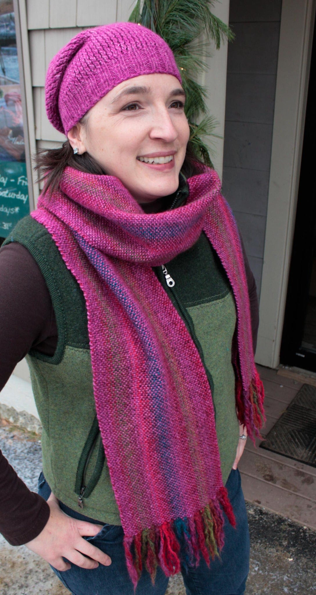 Halcyon Yarn Print Patterns Chill Chaser Woven Scarf