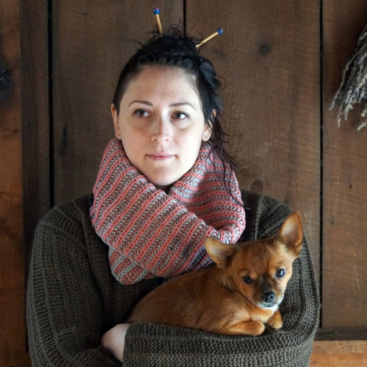 Halcyon Yarn Print Patterns Popham Cowl