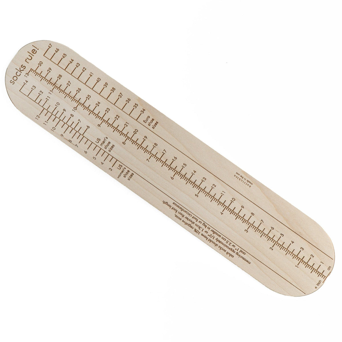 Katrinkles Sock Knitting Tools Socks Rule! Ruler for Measuring Adult Socks