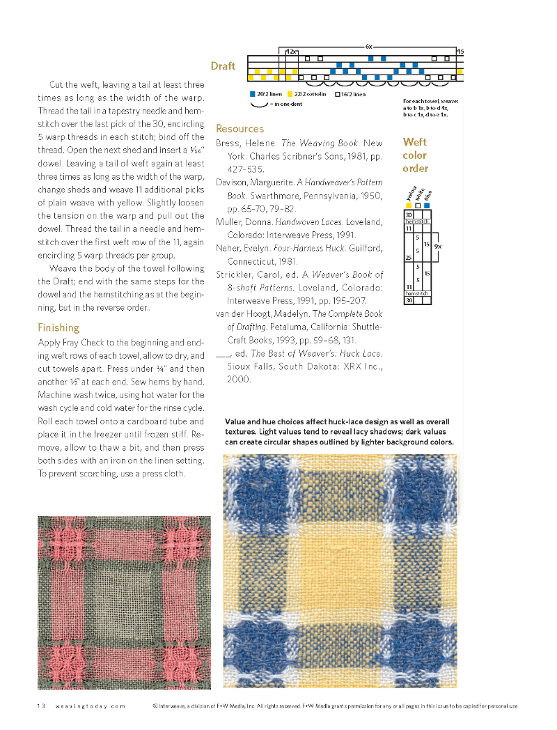 Long Thread Media Books Best of Handwoven, Top Ten Dish Towels on Four Shafts eBook (Printed version)