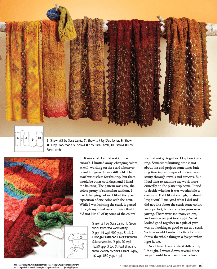 Long Thread Media Books Spin-Off Presents: 7 Handspun Shawls to Knit, Crochet, and Weave - eBook Printed Copy
