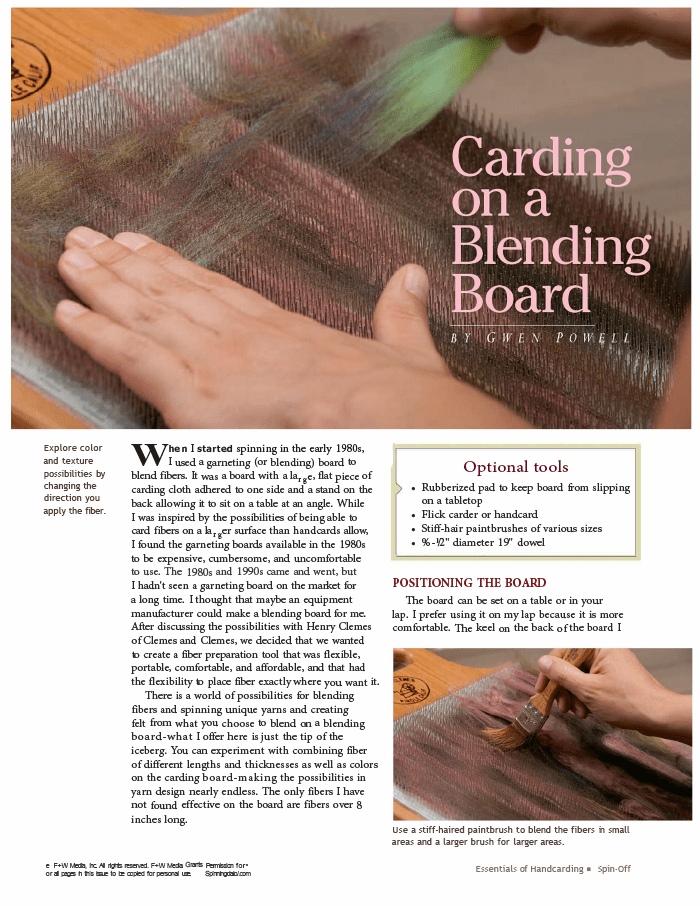 Long Thread Media Books Spin-Off Presents: Essentials of Handcarding: eBook Printed Copy