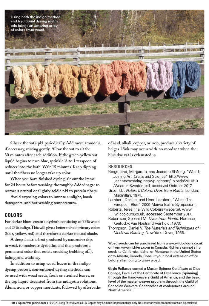 Long Thread Media Books Spin Off Presents: Natural Dye Series, Exploring Palettes from Fresh-Leaf Indigo, Madder & Woad - Spin Off eBook Printed Copy