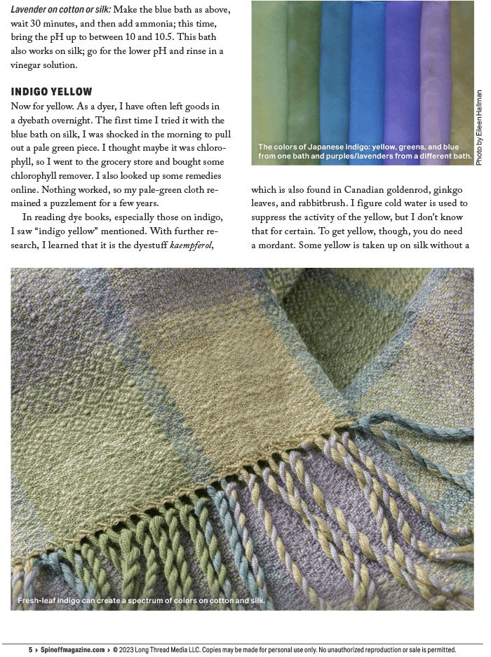 Long Thread Media Books Spin Off Presents: Natural Dye Series, Exploring Palettes from Fresh-Leaf Indigo, Madder & Woad - Spin Off eBook Printed Copy