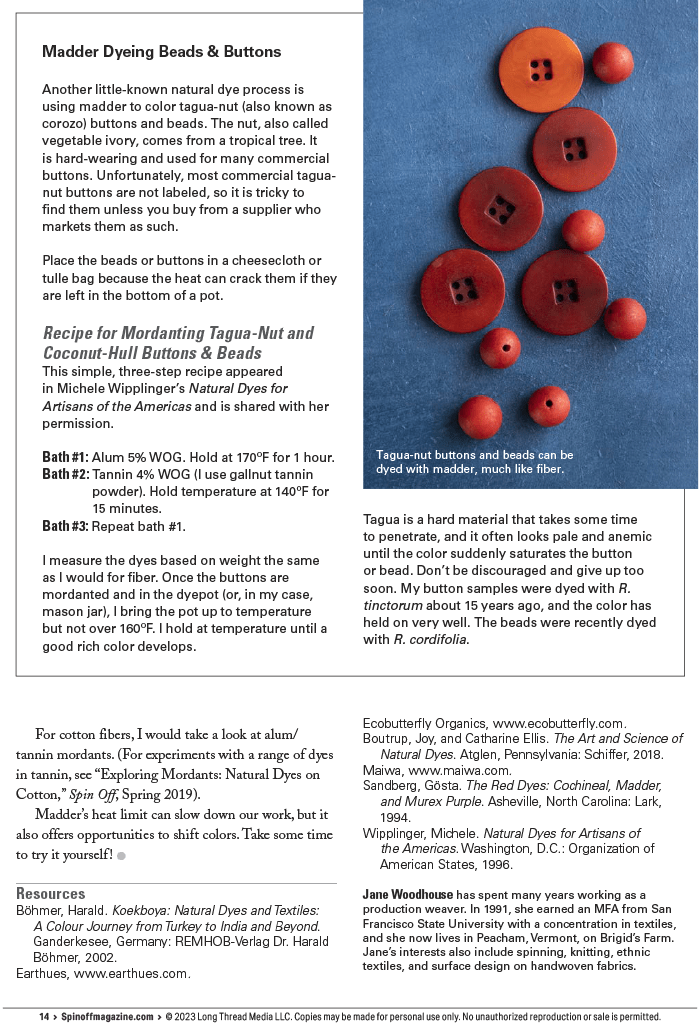 Long Thread Media Books Spin Off Presents: Natural Dye Series, Exploring Palettes from Fresh-Leaf Indigo, Madder & Woad - Spin Off eBook Printed Copy