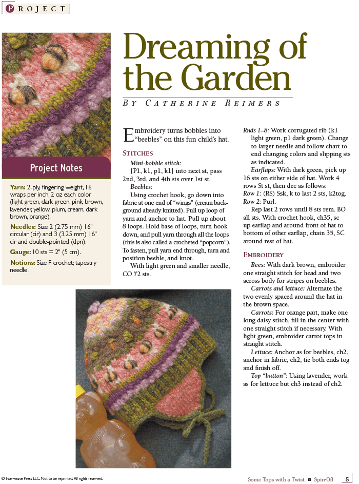Long Thread Media Books Spin-Off Presents: Some Tops with a Twist: 7 Handspun Hats: eBook Printed Copy