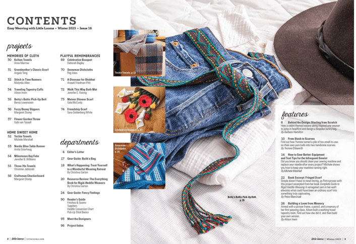 Long Thread Media Magazines Easy Weaving with Little Looms, Winter 2025