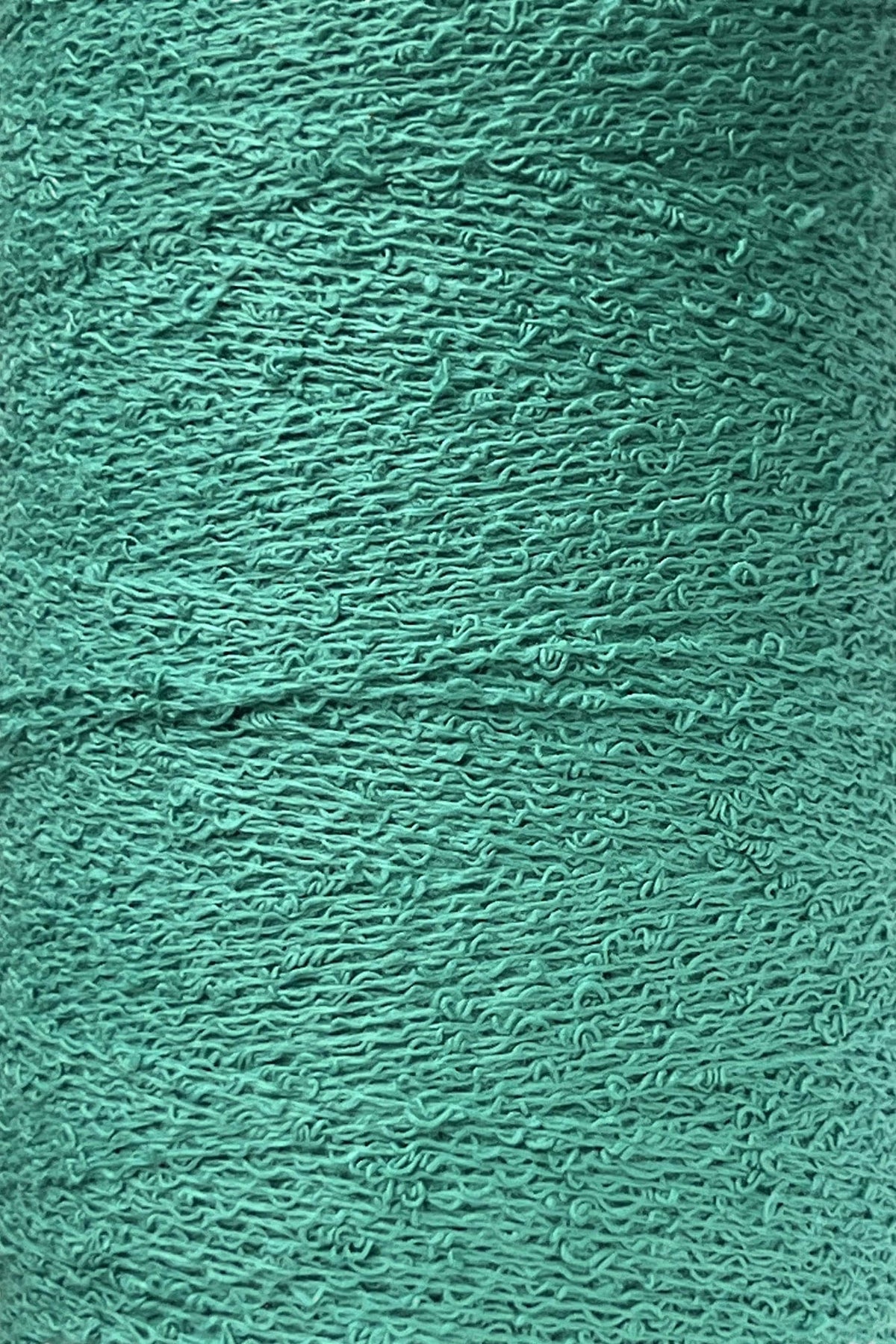 Maurice Brassard Yarn Turquoise Cotton Bouclé Yarn | Mini-Cone