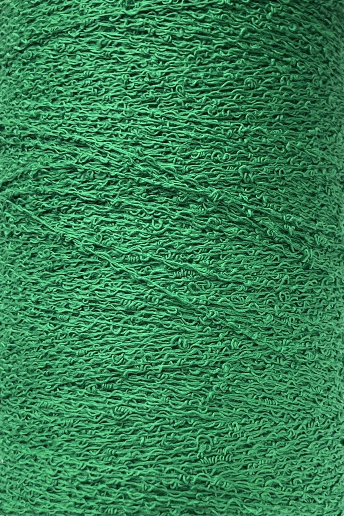 Maurice Brassard Yarn Vert Emeraude Cotton Bouclé Yarn | Mini-Cone