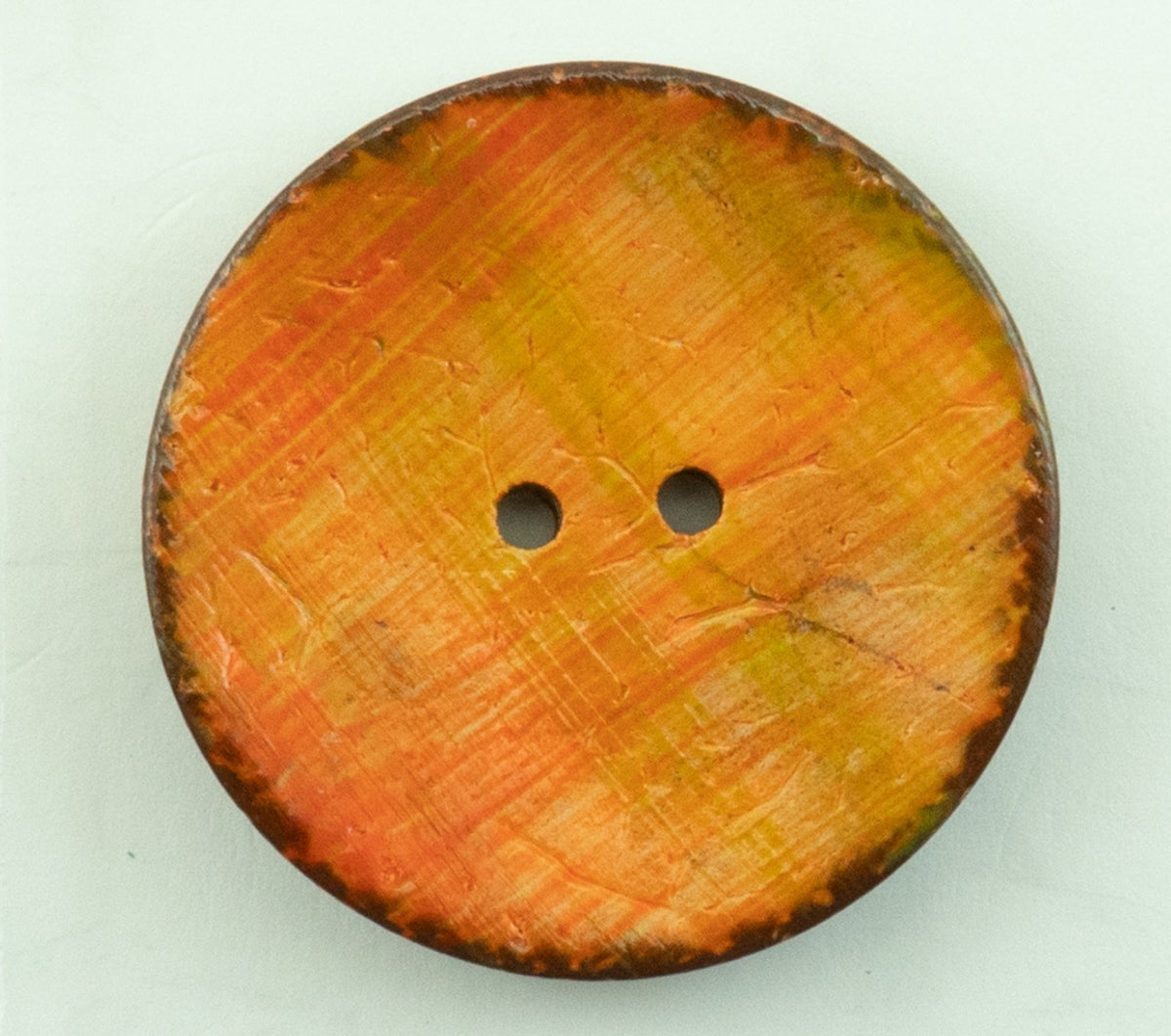 Buttons Etc. Buttons Orange Coconut Stria Button