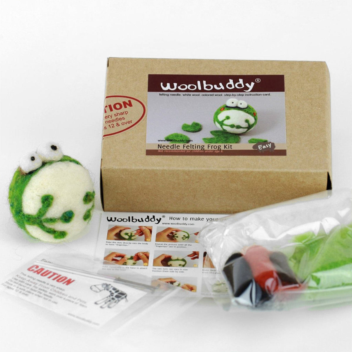 Woolbuddy Felting Kits Frog Woolbuddy Needle Felting Kits