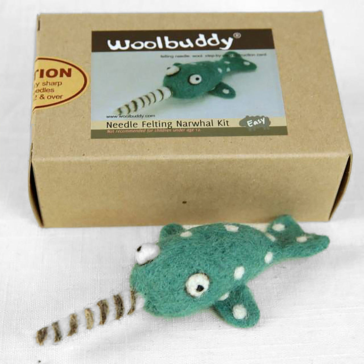 Woolbuddy Felting Kits Narwhal Woolbuddy Needle Felting Kits