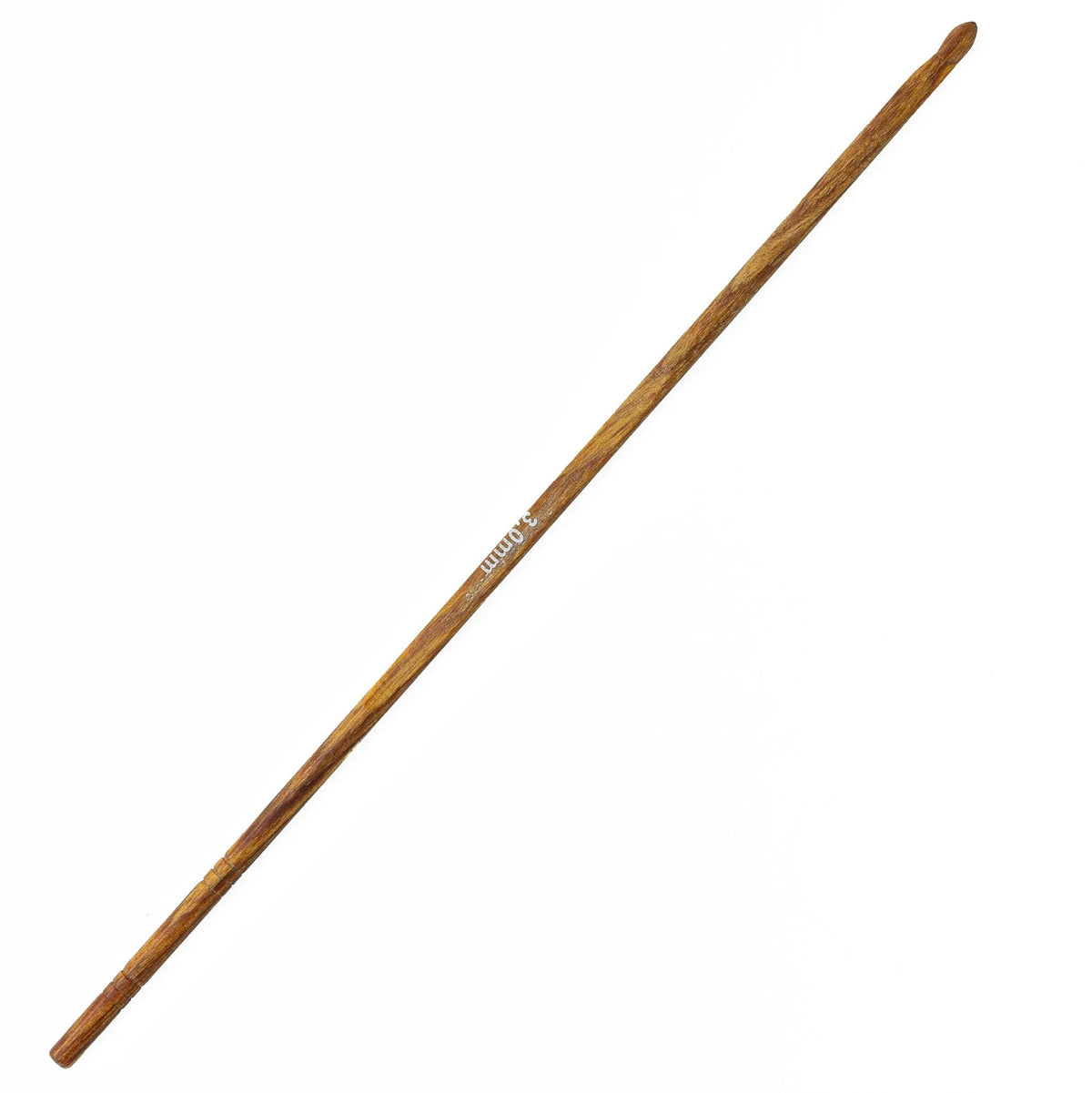 The Knit Pro Dreamz Wooden Crochet Hook by Accessories Unlimited is displayed on a white background. This handcrafted hook has a smooth, rounded tip for crocheting and a gently tapered handle for comfort.