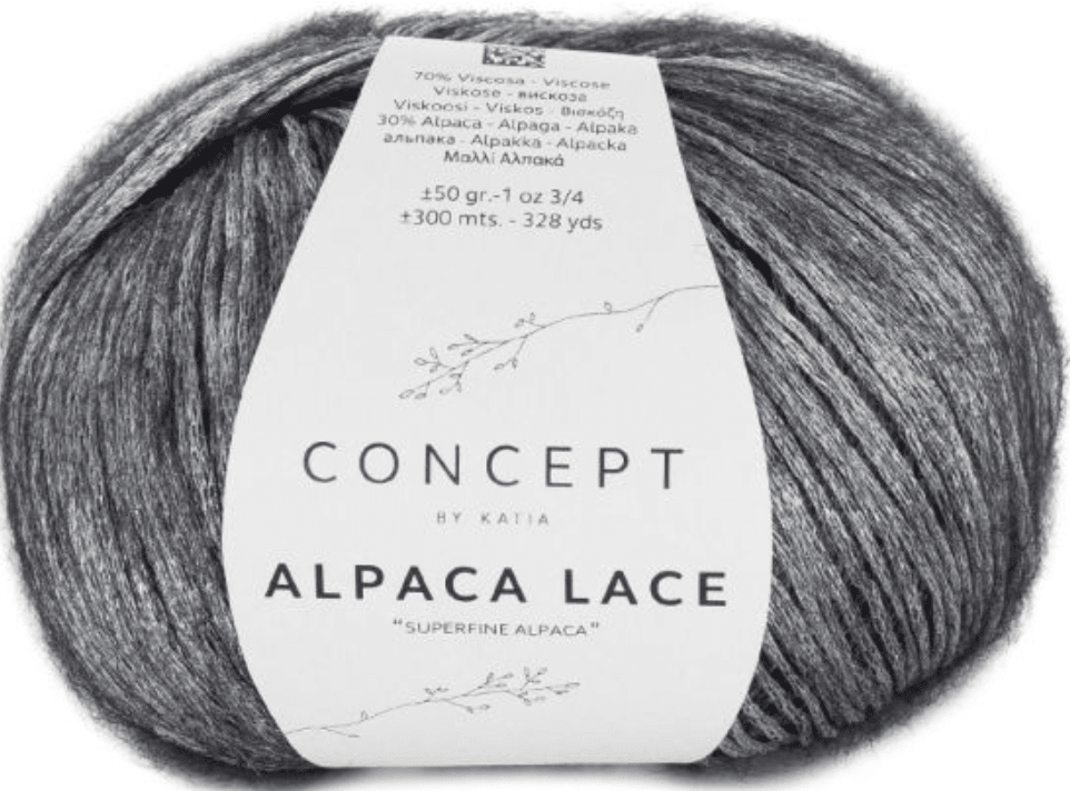 Katia Yarn Black Katia Alpaca Lace