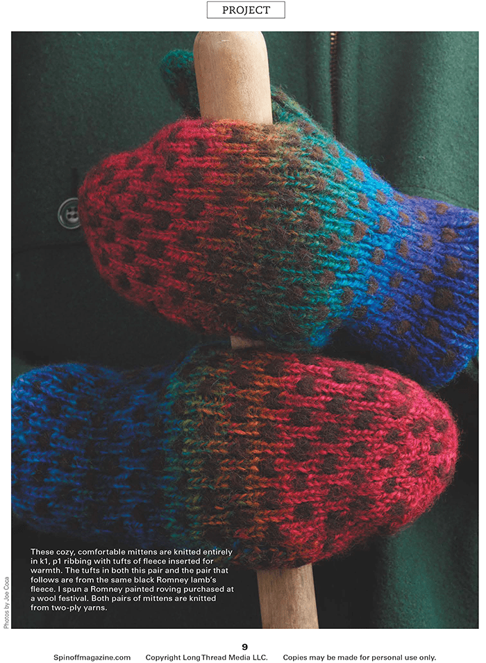 Long Thread Media Books Delightful Mittens to Spin Year-Round: 8 Knitted Patterns from Spin Off eBook (Printed version)