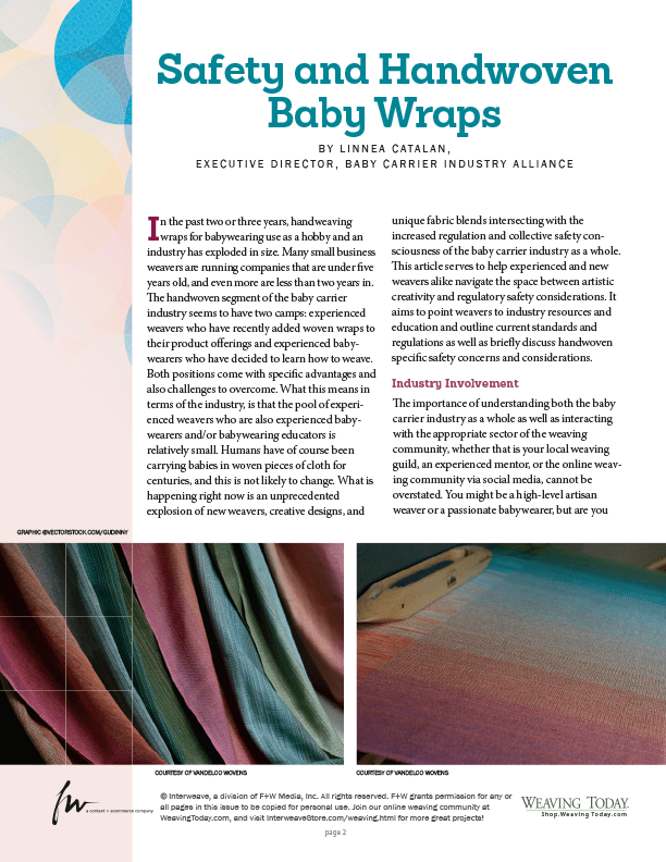 Long Thread Media Books Handwoven: Baby Wrap - eBook Printed Copy