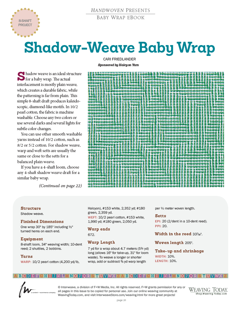 Long Thread Media Books Handwoven: Baby Wrap - eBook Printed Copy