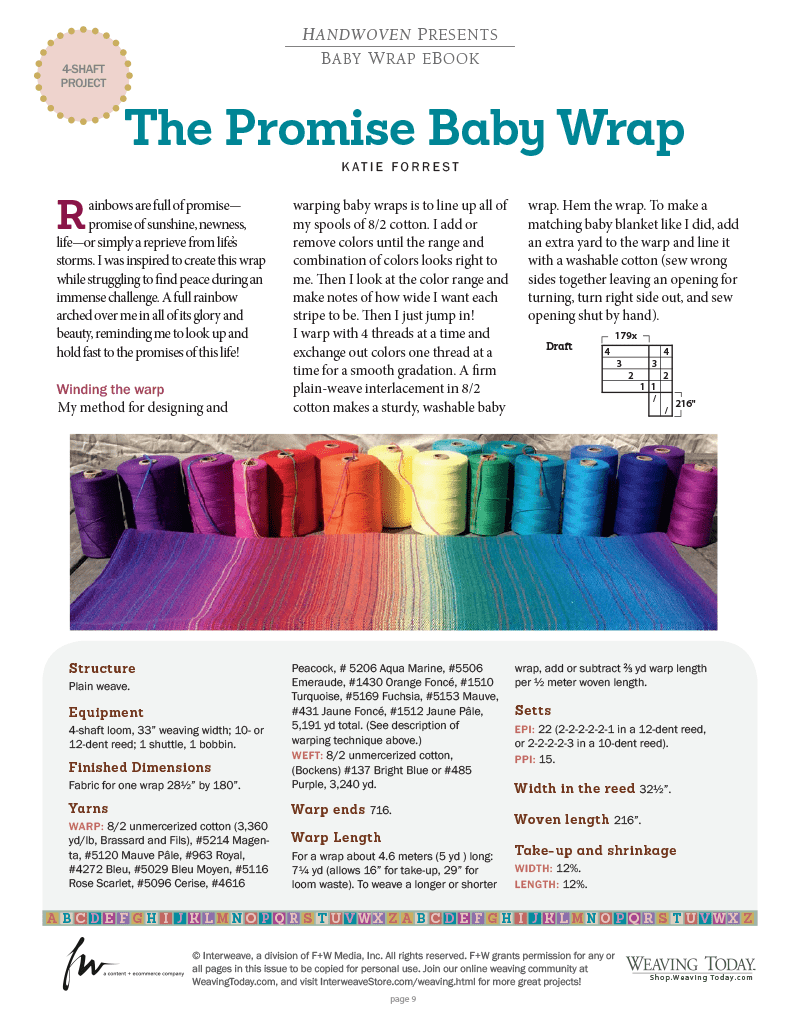 Long Thread Media Books Handwoven: Baby Wrap - eBook Printed Copy