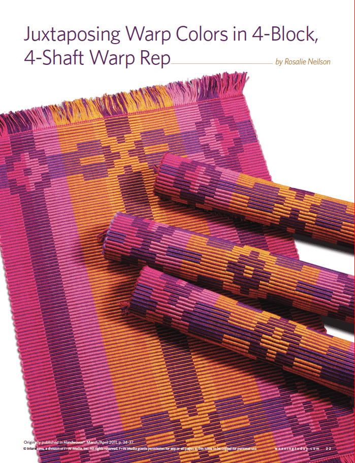 Long Thread Media Books Handwoven Master Weaver Series, Projects from Rosalie Neilson (Rep Weave) - eBook Printed Copy