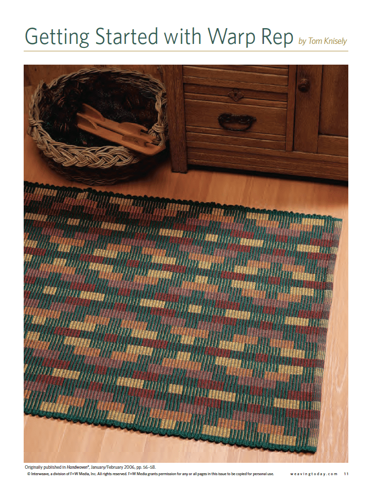 Long Thread Media Books Handwoven's Master Weaver Collection: Favorite Projects and Lessons from Tom Knisely - eBook Printed Copy