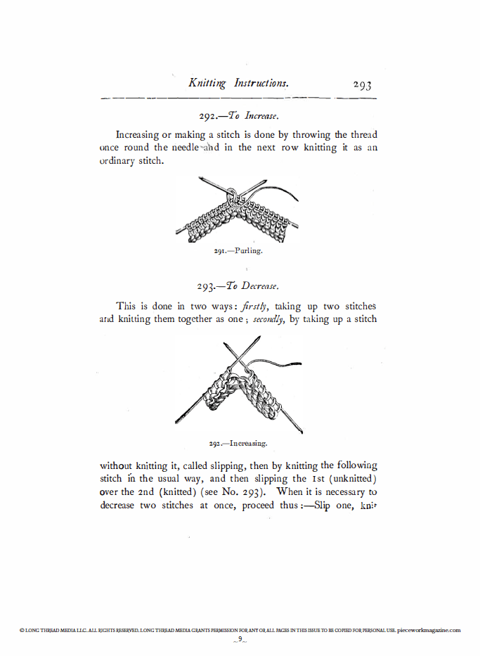 Long Thread Media Books PieceWork Presents: Vintage Knitting with Mrs. Beeton – eBook printed copy