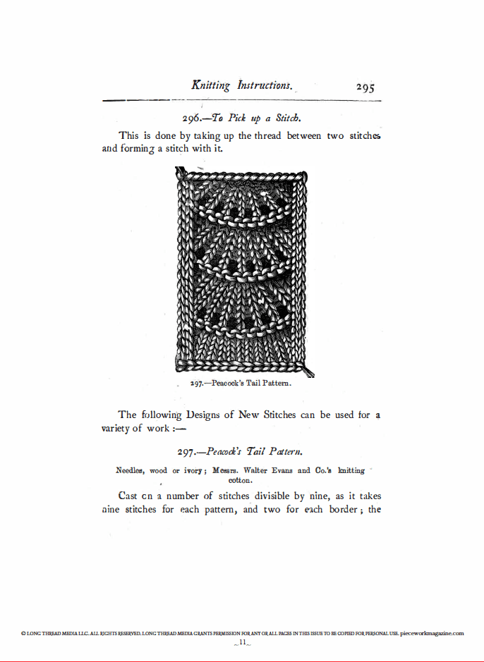 Long Thread Media Books PieceWork Presents: Vintage Knitting with Mrs. Beeton – eBook printed copy
