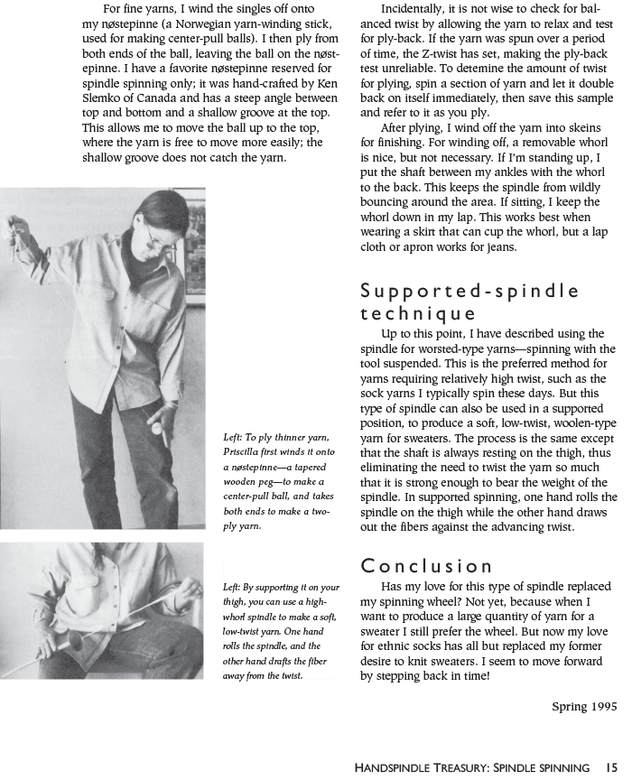 Long Thread Media Books Spin-Off Presents: A Handspindle Treasury: Spindle Spinning: eBook Printed Copy