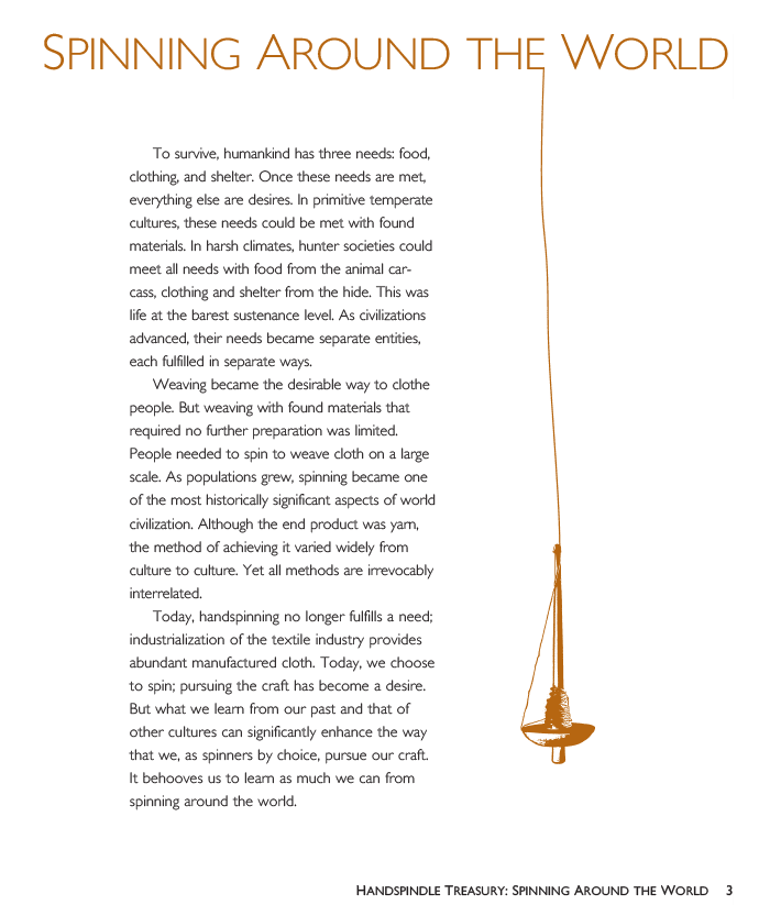 Long Thread Media Books Spin-Off Presents: A Handspindle Treasury: Spinning Around the World: eBook Printed Copy