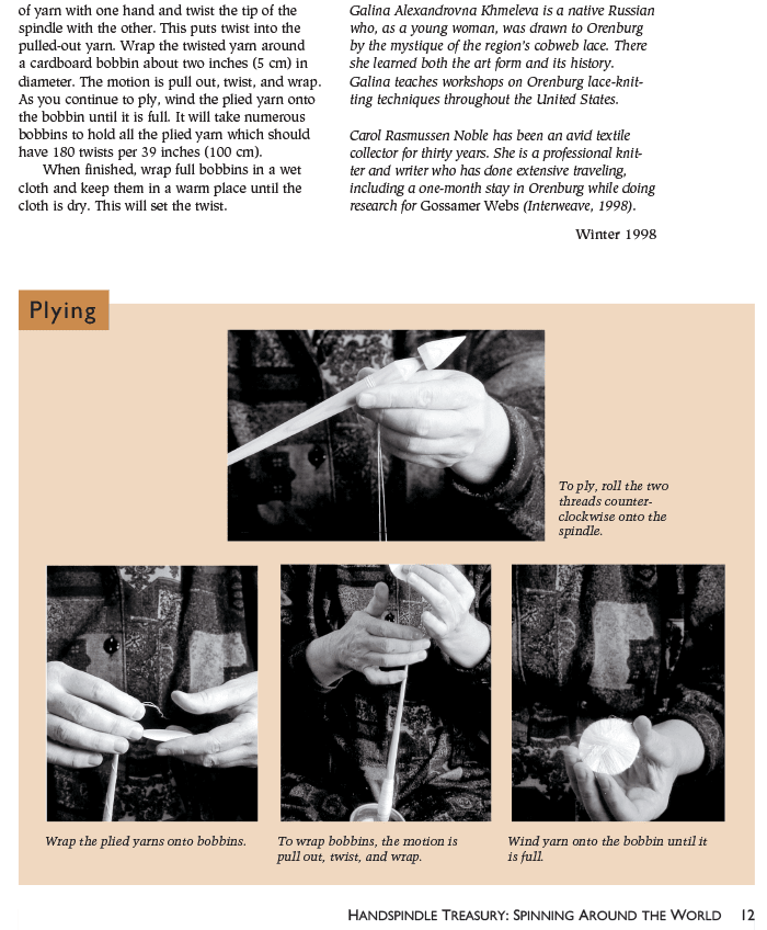 Long Thread Media Books Spin-Off Presents: A Handspindle Treasury: Spinning Around the World: eBook Printed Copy