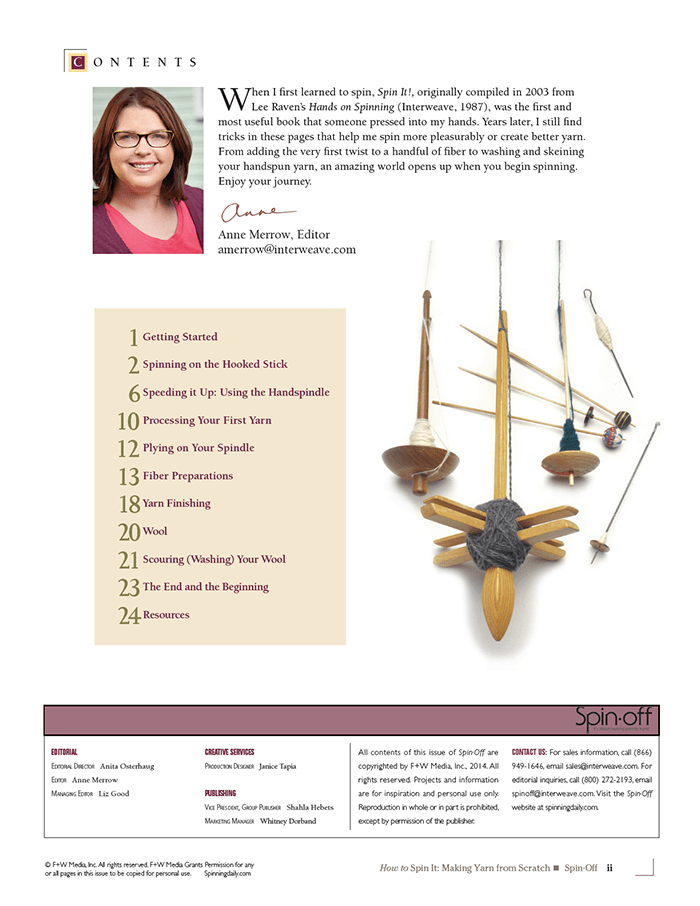 Long Thread Media Books Spin-Off Presents: How to Spin It, Making Yarn from Scratch: eBook Printed Copy