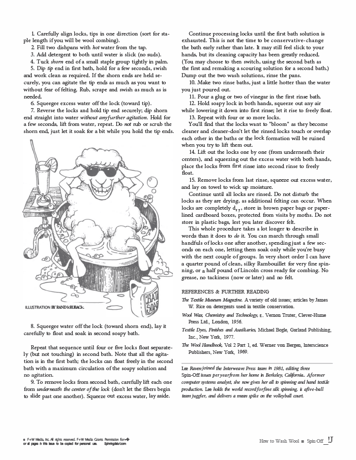 Long Thread Media Books Spin-Off Presents: How to Wash Wool: eBook Printed Copy