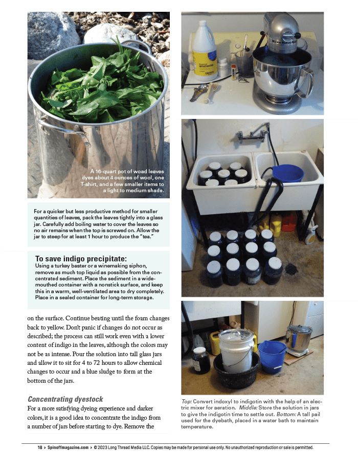 Long Thread Media Books Spin Off Presents: Natural Dye Series, Exploring Palettes from Fresh-Leaf Indigo, Madder & Woad -  Spin Off eBook Printed Copy