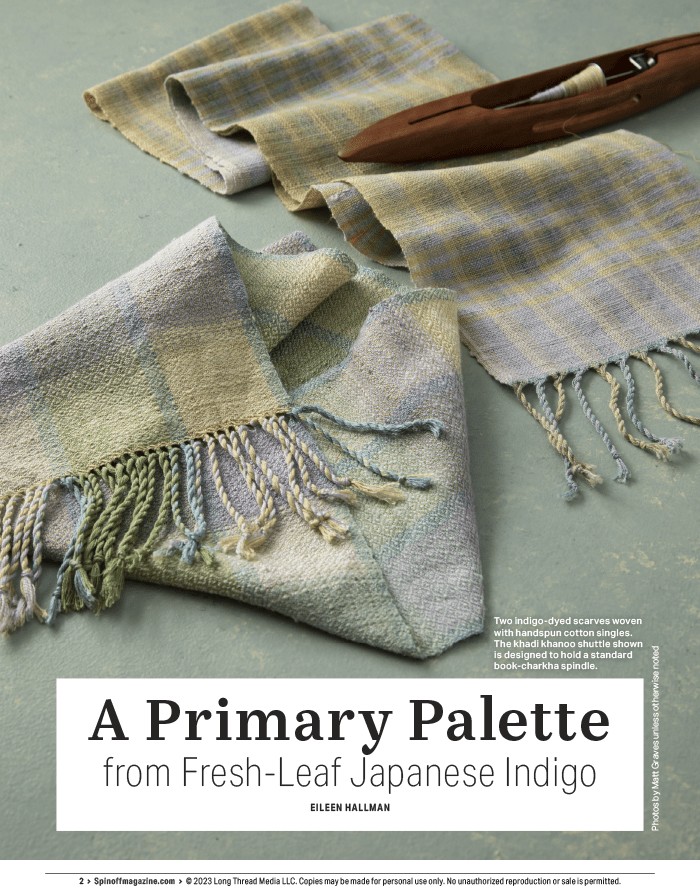 Long Thread Media Books Spin Off Presents: Natural Dye Series, Exploring Palettes from Fresh-Leaf Indigo, Madder & Woad -  Spin Off eBook Printed Copy