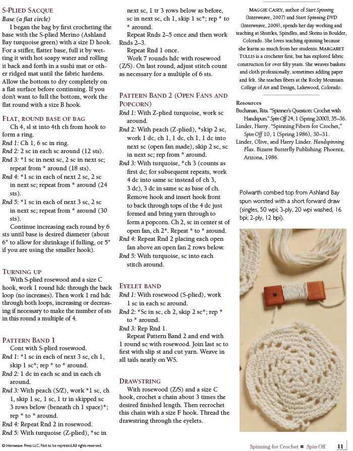 Long Thread Media Books Spin-Off Presents: Spinning for Crochet: eBook Printed Copy