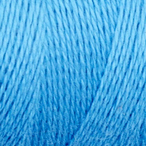 Close-up of Maurice Brassard 8/2 Tencel Yarn | Mini-cone in blue, showing textured, twisted strands—ideal for detailed weaving projects.