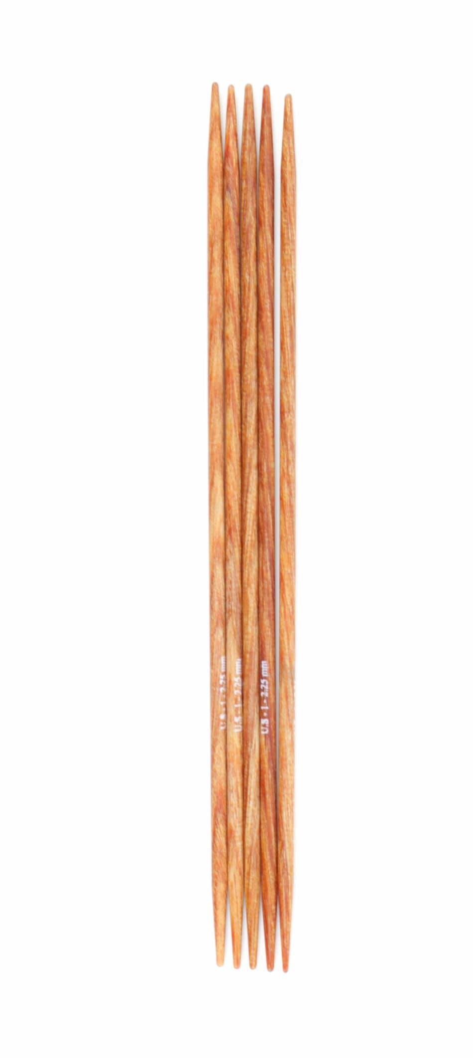 Four Accessories Unlimited Knit Pro (Knitters Pride) Dreamz Double Point Knitting Needles, 5", are neatly aligned side by side on a white background, highlighting their double point design.