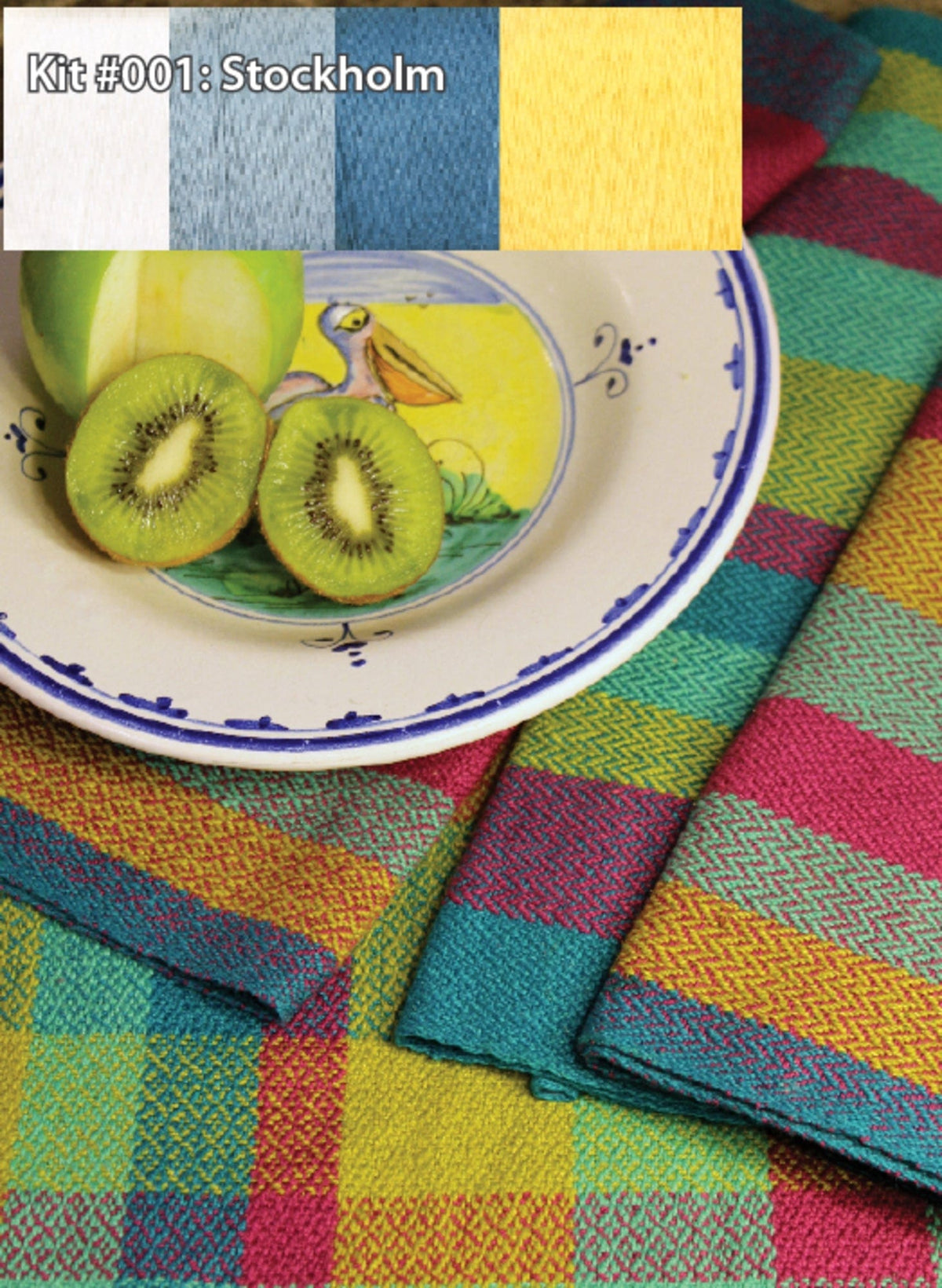 Halcyon Yarn Weaving Kits #1 Stockholm Organic Cottolin (Cotolin) Tea Towel Kit