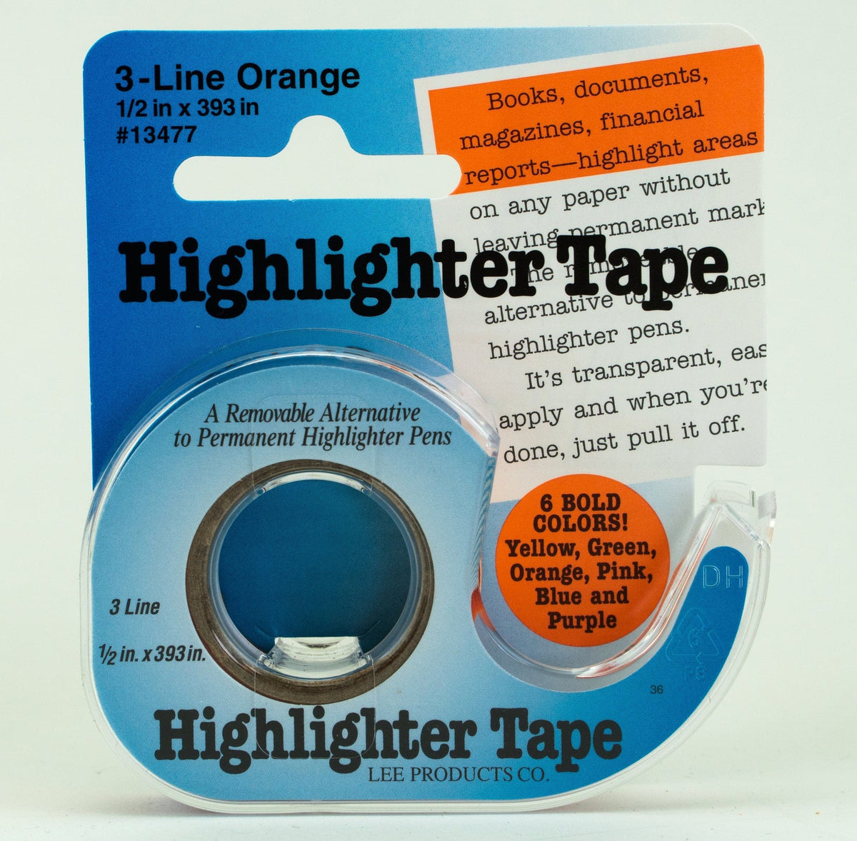Lee Products Other Notions Orange Highlighter Tape